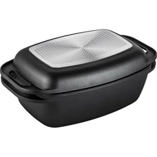 Lamart LT1105 DOUBLE sütőedény grillező fedővel, 9+3L