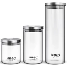 Lamart LT6025 PEUT ételtároló doboz szett, üveg, 3 részes