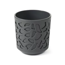 Lamela Duet kaspó 25cm, kerek, szürke-szürke