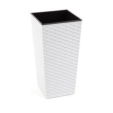 Lamela Finezja rattan kaspó, 40cm, fehér