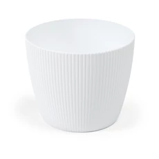 Lamela Magnolia Jumper kaspó, 30cm, kerek, fehér