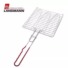 Landmann Krómozott grill halsütő, tripla, piros nyéllel 76cm