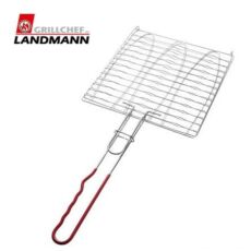 Landmann Krómozott grill halsütő, tripla, piros nyéllel 76cm