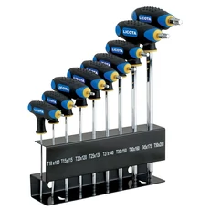 Licota Tools T-torxkulcs készlet markolattal, L-alakú, 9 db-os