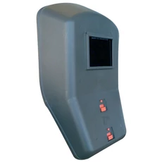 Lux optical döntött kézipajzs, hőálló polipropilén alapanyagú, szürke, 90x110mm-es látómezővel
