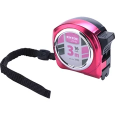 Extol Lady mérőszalag, gumírozott, 1 stoppos, rózsaszín, 3m×16mm