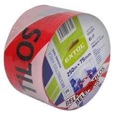 Extol "BELÉPNI TILOS" jelölőszalag, fehér-piros, 75mm x 250m