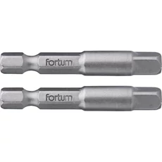 Fortum S2 acél adapter dugókulcsok gépi befogásához 1/4", 50 mm, 2 db Fortum S2 acél adapter dugókulcsok gépi befogásához 1/4", 50 mm, 2 db