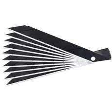 Fortum pótpenge, tripla vágóéllel, 9×100×0.7mm, SK2 acél, HRC > 67, lézeres élezés, fekete, 10 db Fortum pótpenge, tripla vágóéllel, 9×100×0.7mm, SK2 acél, HRC > 67, lézeres élezés, fekete, 10 db