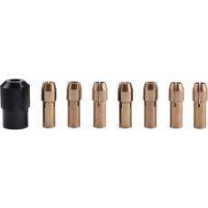 befogó tokmány klt., 8 db, befogás: 1-1,6-2-2,3-3-2x3,2 mm, M8×0,75 mm, a 404120, 404121, 8892201 mini köszörűgéphez befogó tokmány klt., 8 db, befogás: 1-1,6-2-2,3-3-2x3,2 mm, M8×0,75 mm, a 404120, 404121, 8892201 mini köszörűgéphez