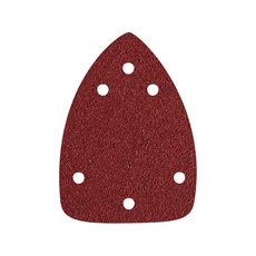 delta csiszolópapír, lyukas klt. 10db, 97×140 mm; 6 db lyukkal, P80, 407130 csiszológéphez delta csiszolópapír, lyukas klt. 10db, 97×140 mm; 6 db lyukkal, P80, 407130 csiszológéphez