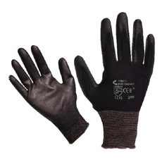 Kötött kesztyű fekete nylon, 9-es méret L