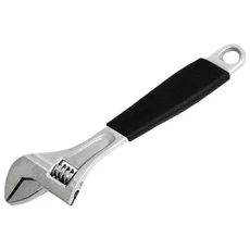 Extol állítható villáskulcs (300×35mm, 12", mm-es beosztás, gumírozott nyél)