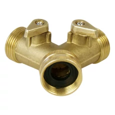 Elzárható Y-csatlakozó (réz) Elzárható Y-csatlakozó (réz)