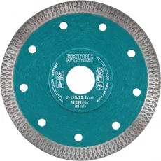 Gyémántvágó, ipari korong, TURBO, extra vékony vágás: 1,2mm vastagság; 125×22,2mm, száraz és vizes vágásra