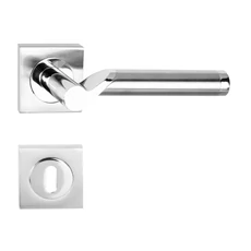 Viva króm-inox négyzetrozettás kilincs