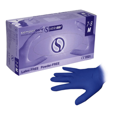Sempercare Nitrile Skin2 nitril kesztyű, púdermentes, kék, S, 200db