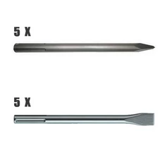 Makita vésőszár készlet, hegyes és lapos, SDS-Max, 400mm, 10db