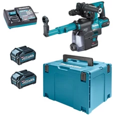 Makita HR001G akkus fúró-vésőkalapács, 40V, SDS-Plus, kofferban (2db 4Ah akkuval és töltővel)