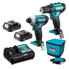 Makita CLX228 akkus kombinált gépszett, 12V, 10mm, 1/4&quot; (2db 2Ah akkuval és töltővel)