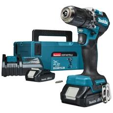  Makita DDF487 akkus fúró-csavarozó, 18V, 13mm, kofferban (2db 2Ah akkuval és töltővel)