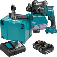 Makita DHR182 akkus vésőkalapács, SDS-Plus, 1.7J, 18V (2db 5Ah akkuval és töltővel)