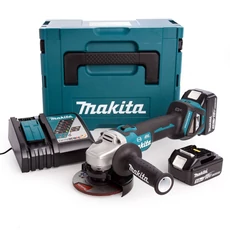 Makita DGA513 akkus sarokcsiszoló, 125mm, 18V (2db 5 Ah akkuval és töltővel)