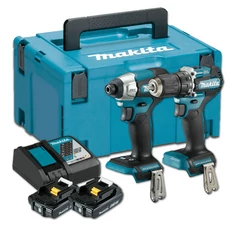 Makita DLX2423 akkus kombinált gépszett kofferban, 18V (2db 2Ah akkuval és töltővel) Makita DLX2423 akkus kombinált gépszett kofferban, 18V (2db 2Ah akkuval és töltővel)