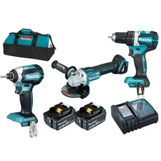 Makita DLX3125 akkus gépszett táskában, 3 részes, 18V (2db 5Ah akkuval és töltővel)