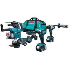 Makita DLX4155 akkus gépszett táskában, 4 részes, 18V (2db 5Ah akkuval és töltővel)