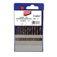 Makita fémfúró készlet, HSS-G, 1.5-6.5mm, 13db