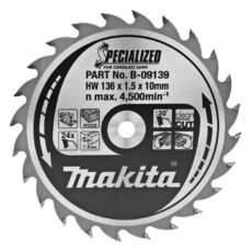 Makita Specialized körfűrészlap, akkus 136x10mm Z24