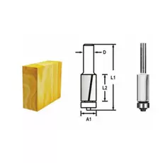 Makita szintbemaró kés, csapágyas, 9.5x26mm, 6mm