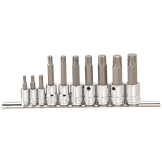  Genius Tools bit és dugókulcs készlet, Ribe, 45-76mm, 1/4"-3/8", 10db