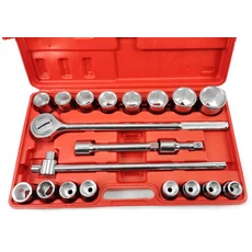 Mar-Pol hatlapu dugókulcs készet hajtókarral, CrV, 3/4", 19-50mm, 21 részes