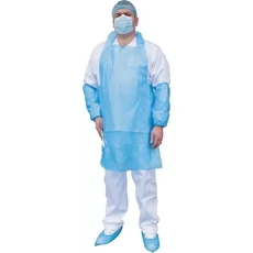 Polietilén higiéniai kötény, 30µm, kék, 700x1100 mm