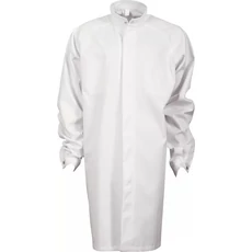 Élelmiszeripari férfi köpeny patentos mandzsettával, fehér, 48