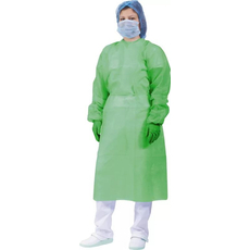 Megkötős polipropilén higiéniai köpeny, zöld, XL