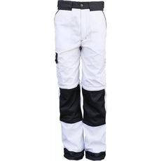 Rövidnadrággá alakítható munkavédelmi derekas nadrág, fehér, 44