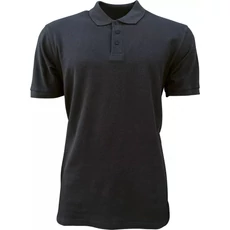Galléros pamut póló, fekete, XL