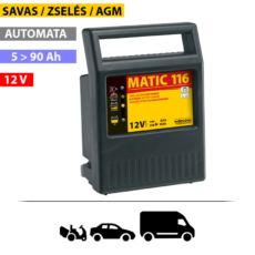DECA MATIC116 akkumulátor töltő, 12V
