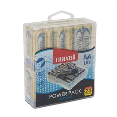 Maxell alkáli ceruza elem, AA, 1.5V, 24db/doboz Maxell alkáli ceruza elem, AA, 1.5V, 24db/doboz