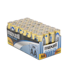 Maxell alkáli ceruza elem, AA, 1.5V, 32db/tálca