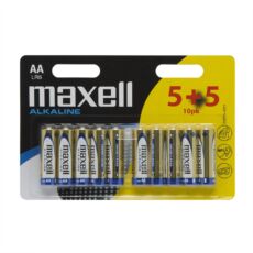 Maxell alkáli ceruza elem, AA, 1.5V, 5+5db