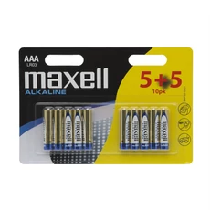 Maxell alkáli mikroceruza elem, AAA, 1.5V, 5+5db/bliszter