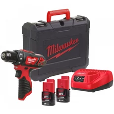 Milwaukee M12 BDD-202C akkus fúró-csavarozó 2x2.0Ah akkuval és töltővel