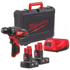 Milwaukee M12 BDD-402C akkus fúró-csavarozó 2x4.0Ah akkuval és töltővel