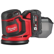 Milwaukee M18 BOS125-502B akkus excentercsiszoló 125mm, 2x5.0Ah akkuval és töltővel