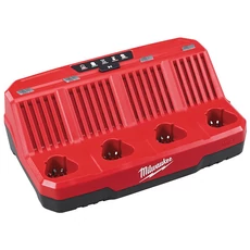 Milwaukee M12C4 4-soros akku töltő, 12V, 40-80perc