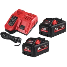 Milwaukee M18 HNRG-552 akku és töltő szett, 2x5.5Ah akkuval és töltővel